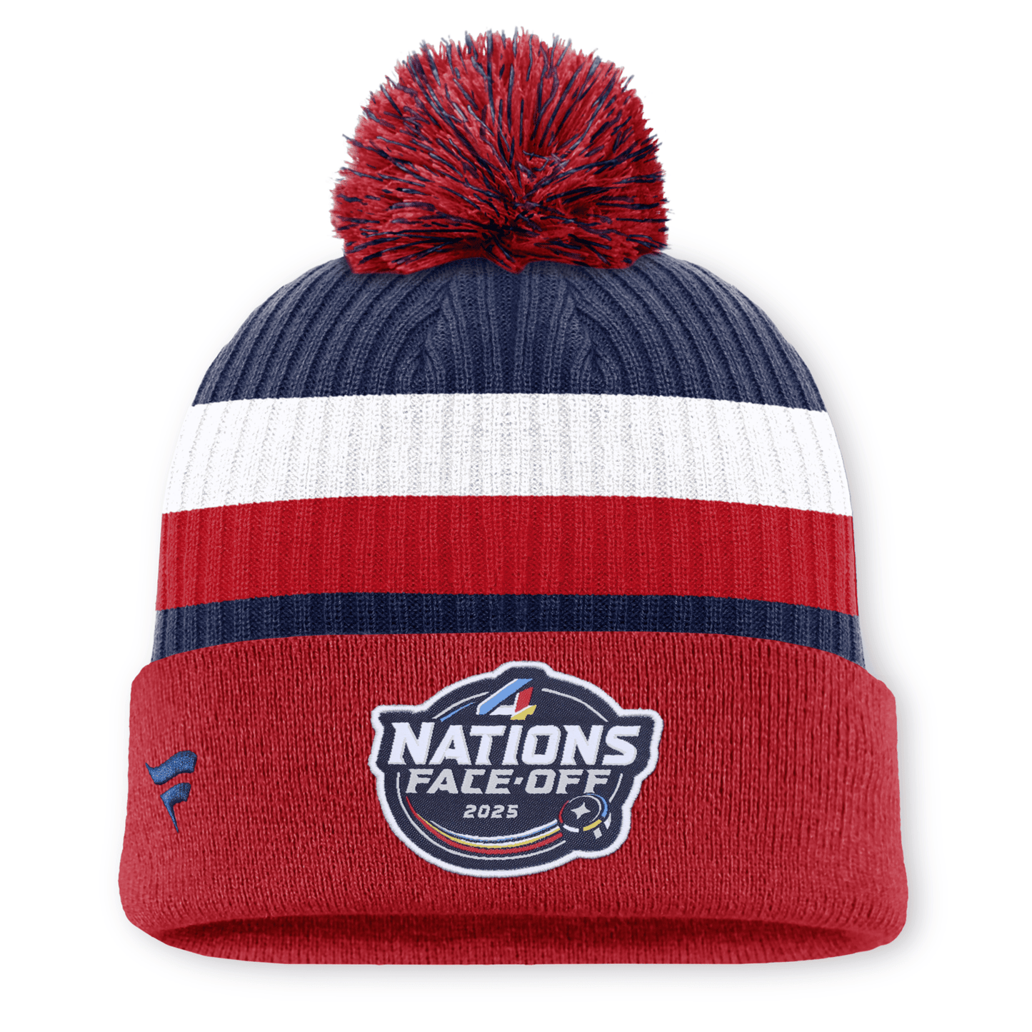 Fanatics USA 4 Nations Cuffed Pom Beanie