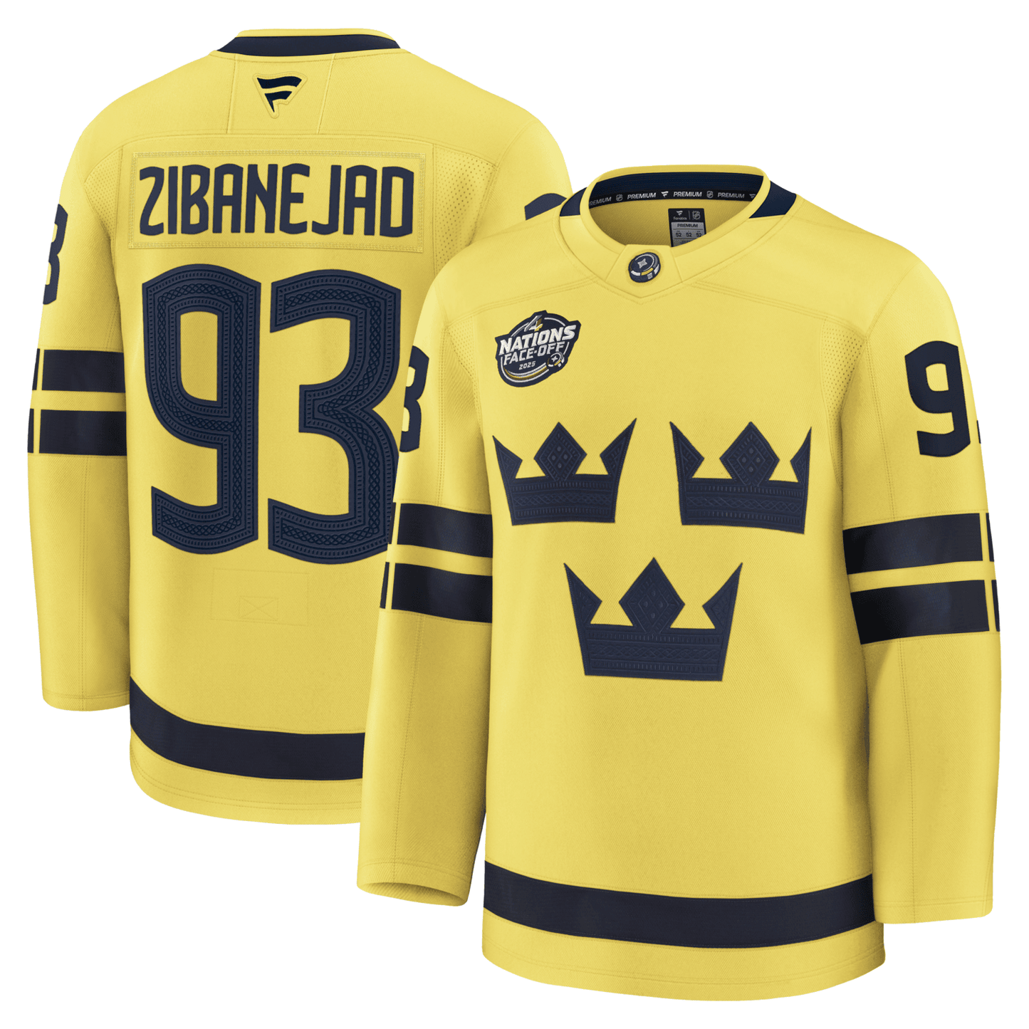 Fanatics Mika Zibanejad Sweden 4 Nations 2025 Premium Jersey