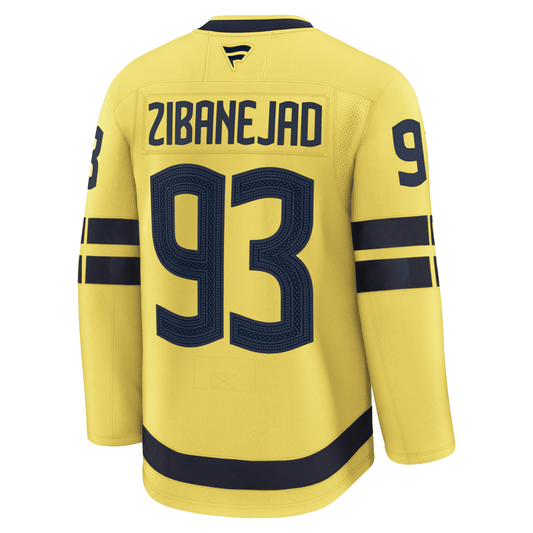 Fanatics Mika Zibanejad Sweden 4 Nations 2025 Premium Jersey