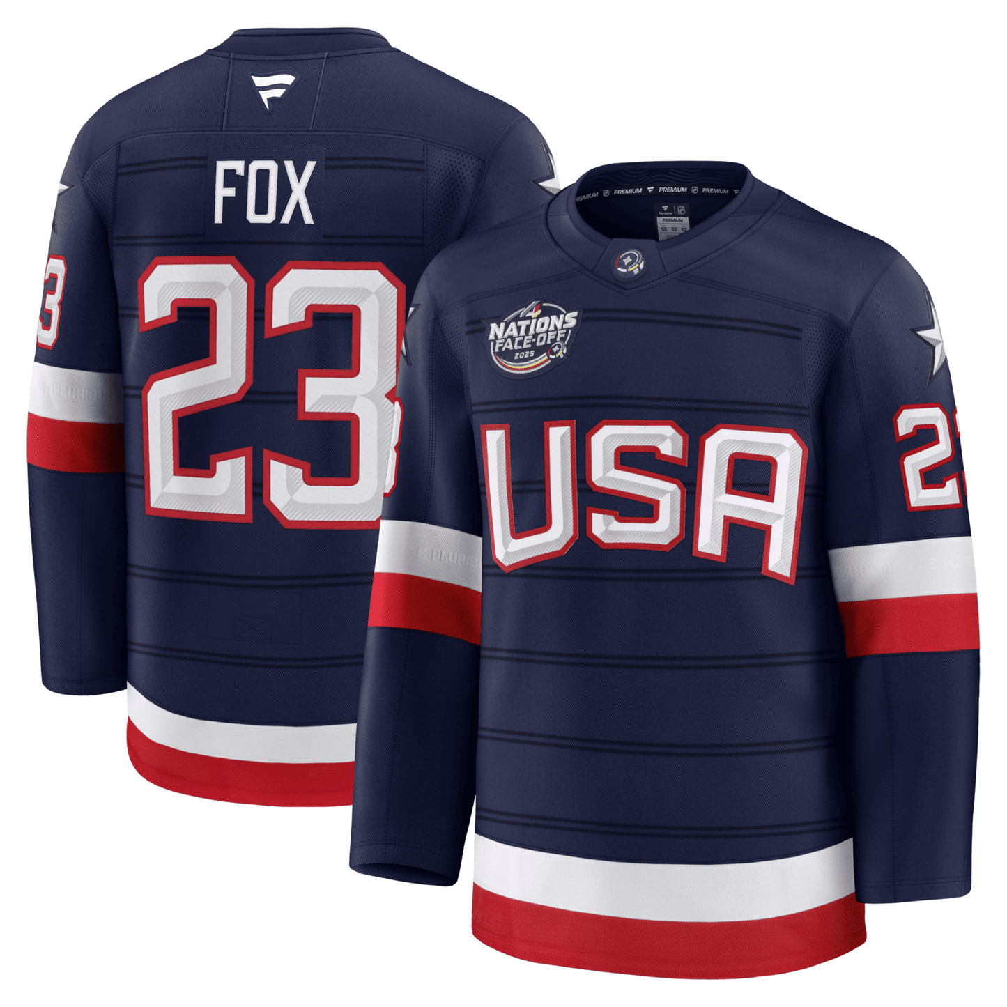 Fanatics Adam Fox USA 4 Nations 2025 Premium Jersey