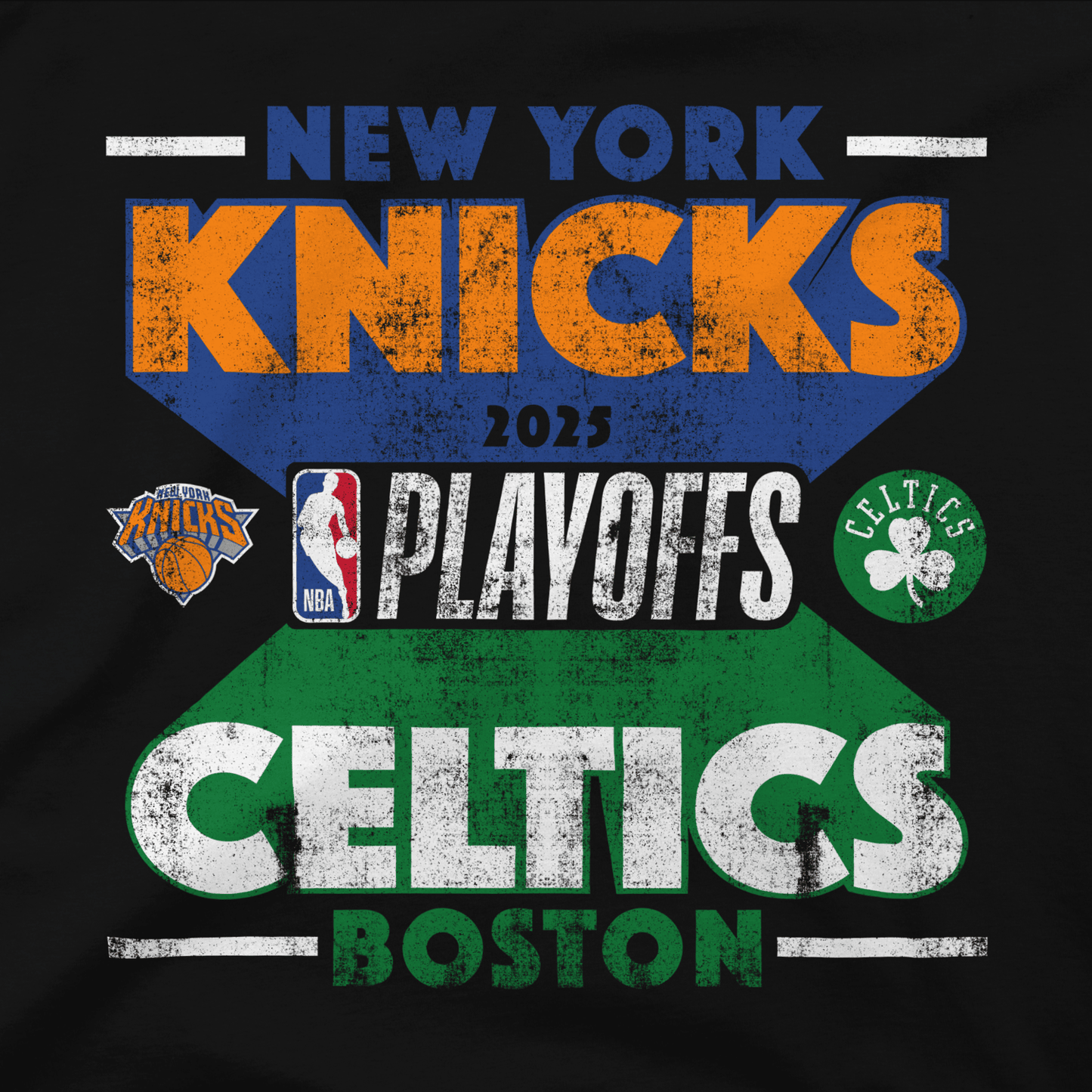 Knicks vs Celtics Playoffs 2025 Stunt Match Up Tee