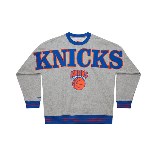 Mitchell & Ness Knicks Full Field Satin Fleece Crew