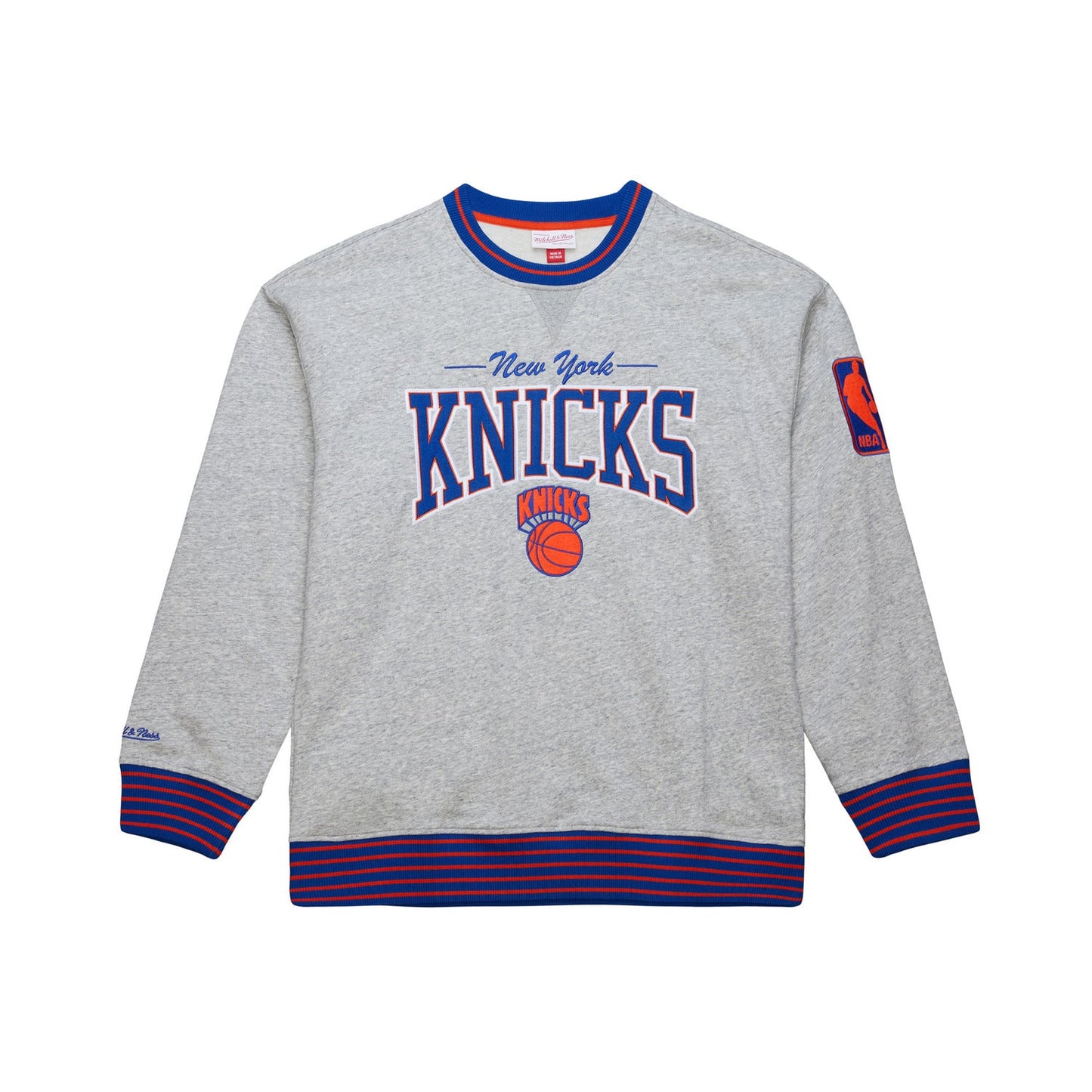 Mitchell & Ness Knicks Vintage Throw It Back Fleece Crew