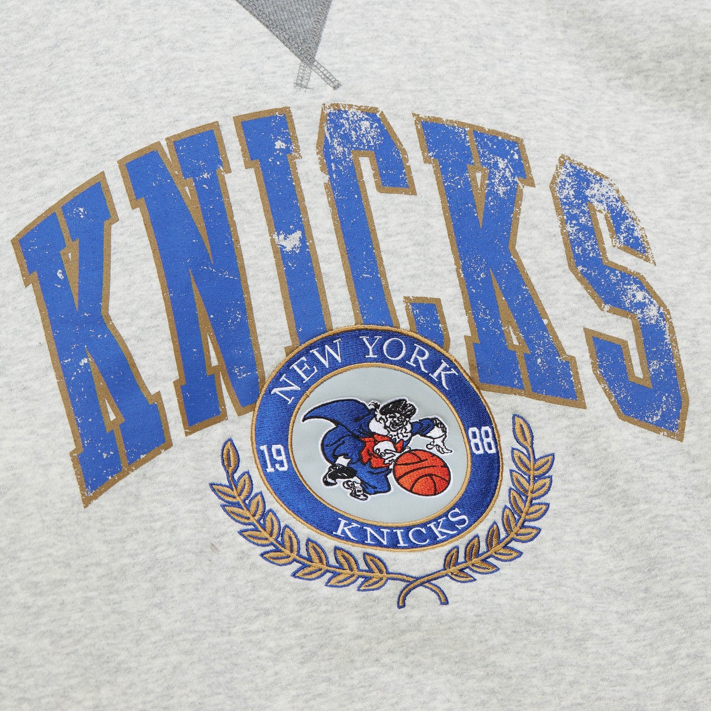 Mitchell & Ness Knicks Vintage Premium Fleece Crew