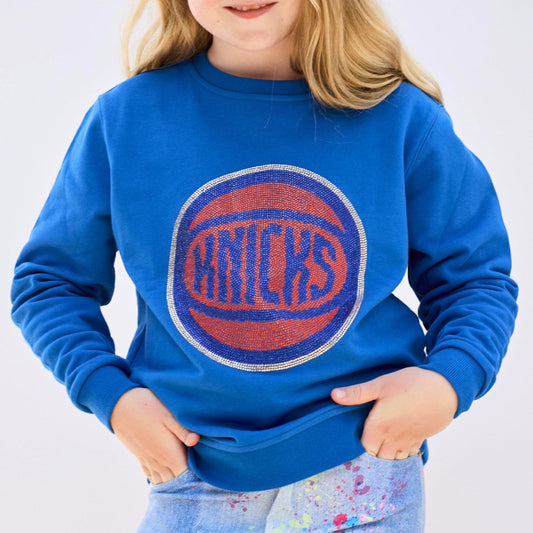 Girls Terez Knicks Gemstone Logo Crew