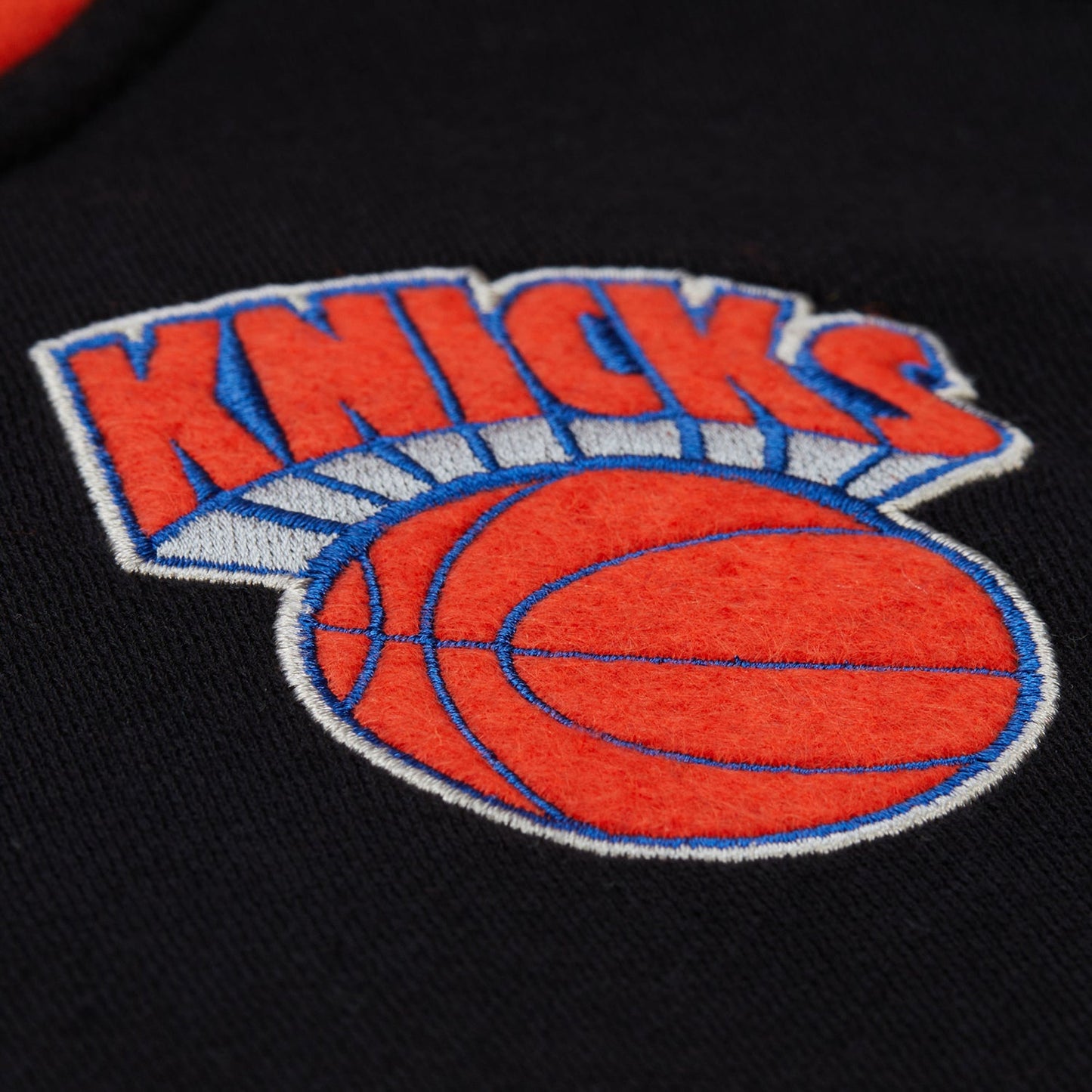 Mitchell & Ness Knicks Courtside Fleece Button Down Hooded Jacket