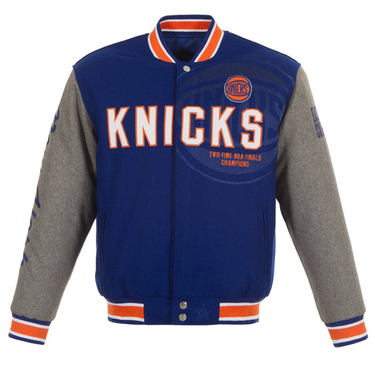 JH Design Knicks Two-Tone Reversible Wool Jacket