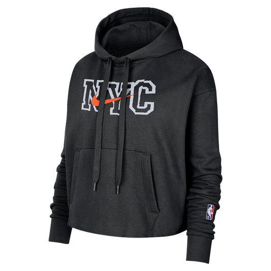 Knicks Women's Nike City Edition NYC Swoosh Cropped Hoodie