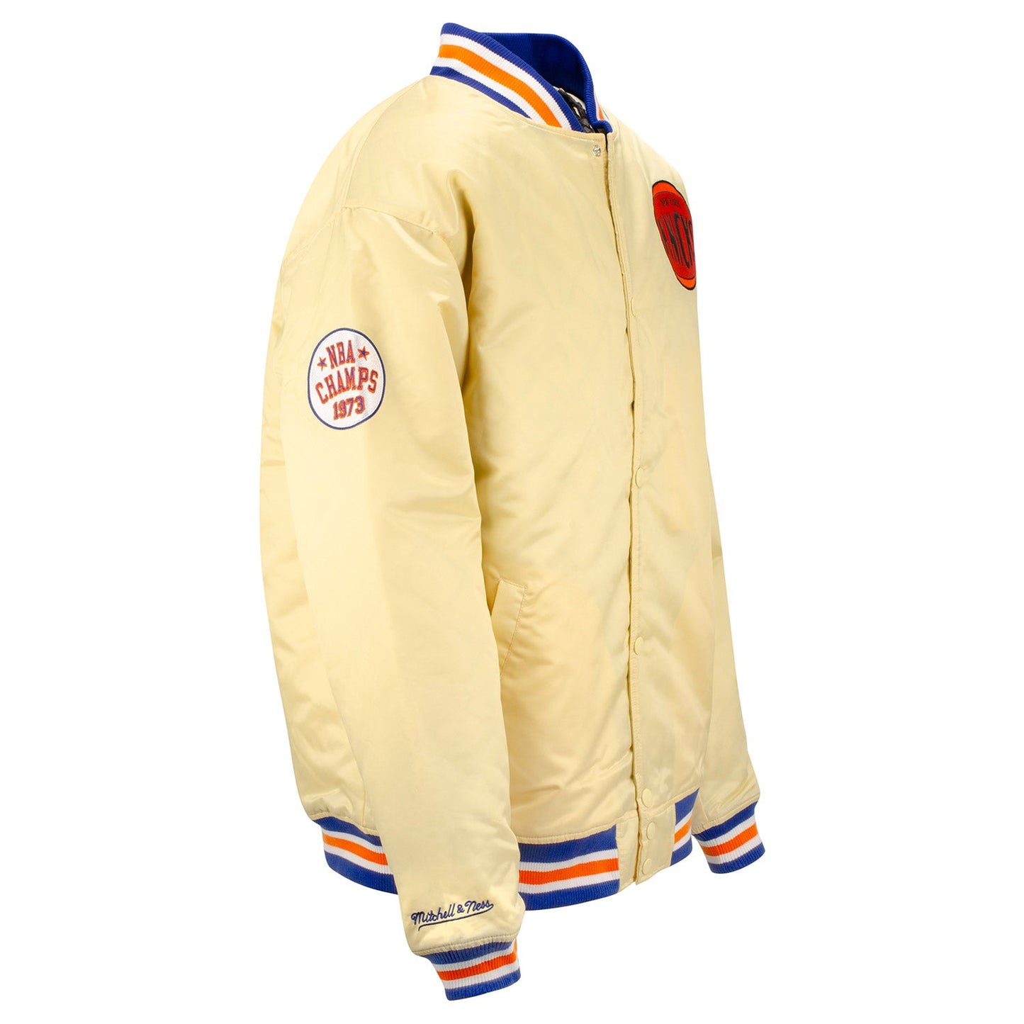 Mitchell & Ness Knicks Big & Tall Gold Satin Jacket