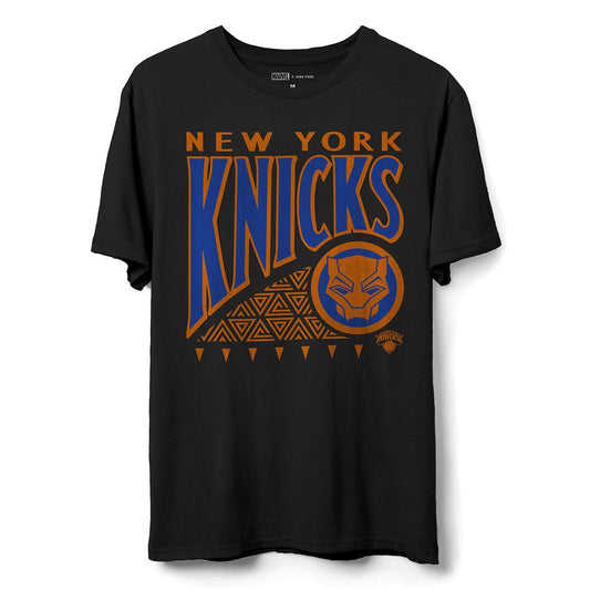 Junk Food Knicks Black Panther Pattern Tee