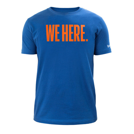 Mens New Era We Here Roster Tee Royal