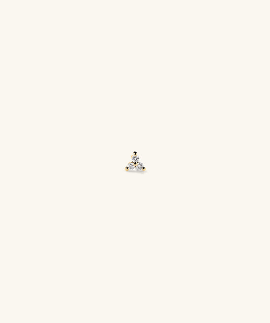 Mini Lotus Diamond Stud