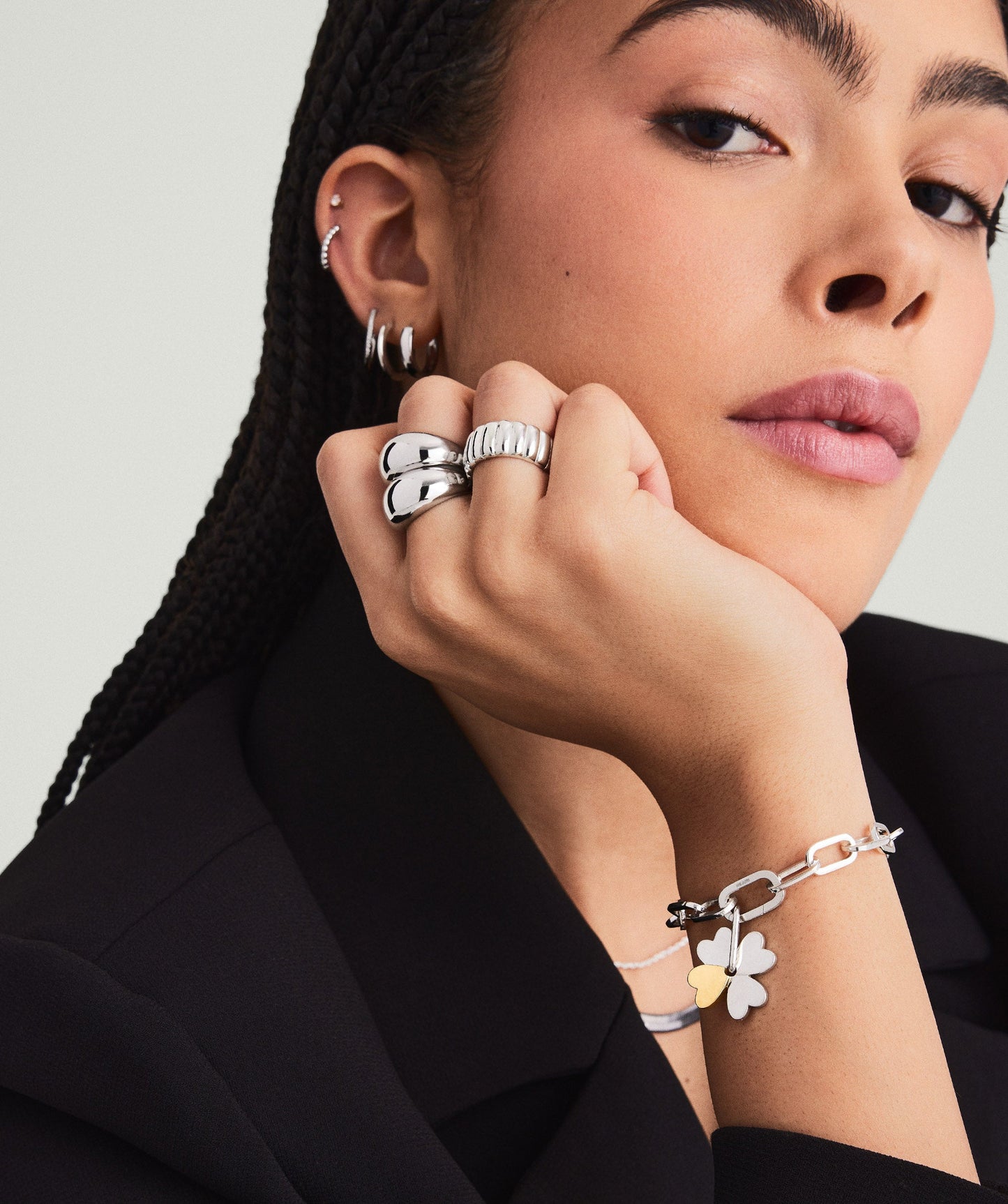 Mejuri x GANNI Clover Charm Bracelet