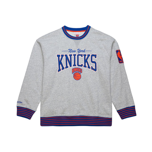 Mitchell & Ness Knicks Vintage Throw It Back Fleece Crew