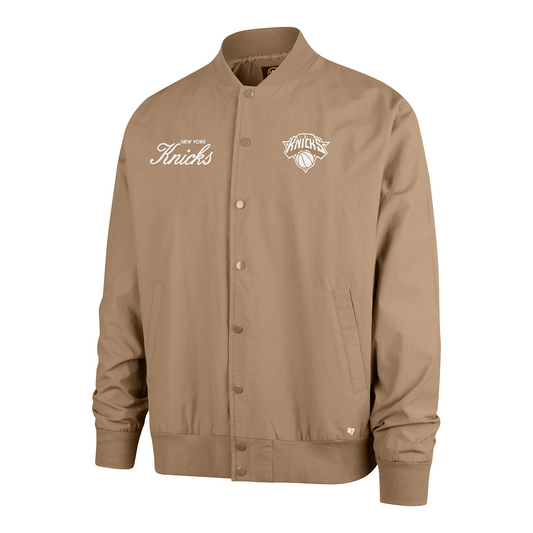 '47 Brand Knicks Portabella Euro Step Twill Bomber Jacket