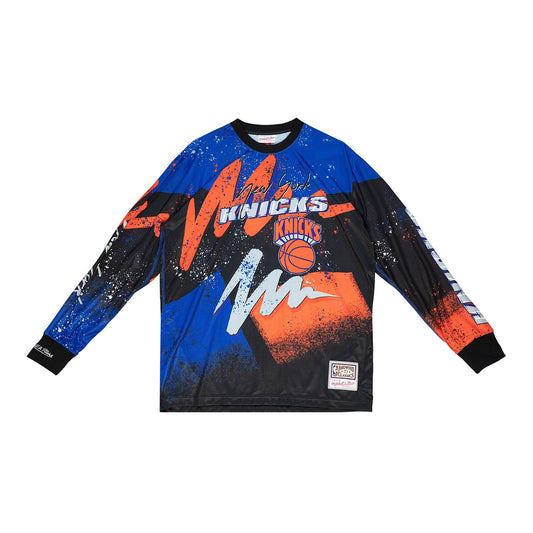 Mitchell & Ness Knicks Hyper Hoops Moto Longsleeve Tee