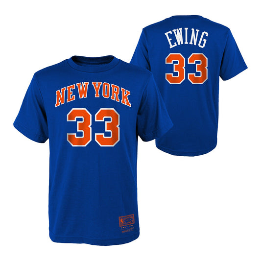 Mitchell & Ness Knicks Youth Patrick Ewing Name & Number Tee