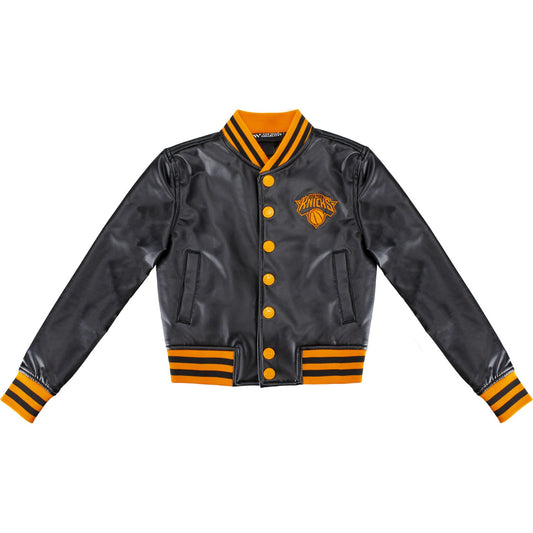 Kids Wild Collective Knicks Metallic Bomber Jacket