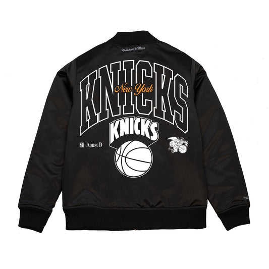 Mitchell & Ness Knicks SUGA Glitch Satin Bomber Jacket